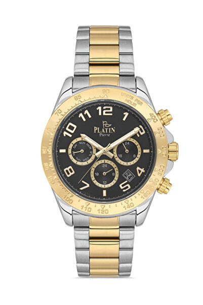 Platin Pierre Pl-1226Ga-D2 Steel Cord Functions Active Men's Wristwatch