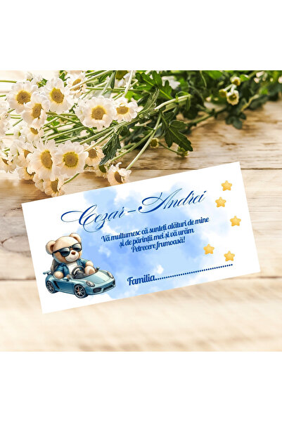 Aela.alc Plicuri de bani botez tematica ursulet cu masina
