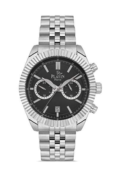 Platin Pierre Pl-1287Ga-A2 Steel Cord Functions Active Men's Wristwatch