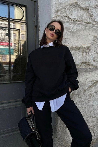 oshebu Women's Round Neck Sweatshirt