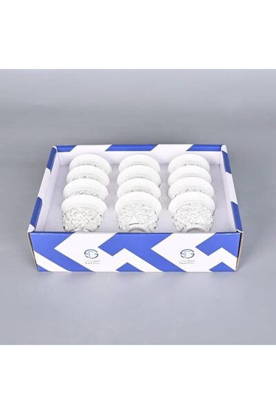 Generic Ceramic Coffee Cup Set Silver 12 Pieces