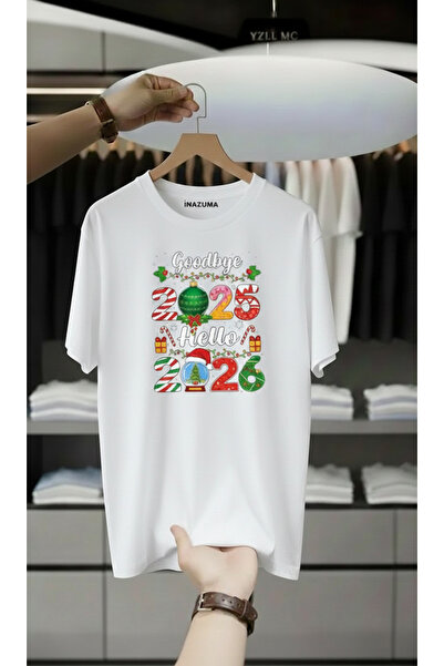 İnazuma Outdoors Unisex Oversized Printed Cotton Crew Neck Short Sleeve White...