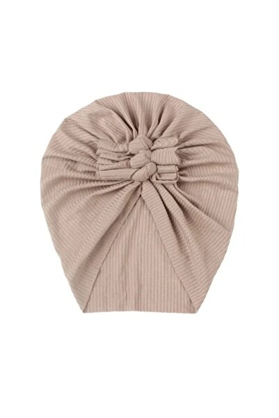 Superbaby Caciulita crem tip turban cu trei fundite