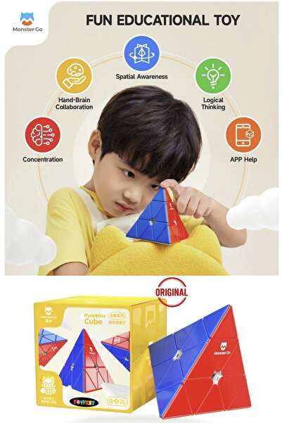 TOYFEST مكعب غان مونستر إم جي بيرامينكس الذكي، مكعب سرعة احترافي مع حامل معلق...