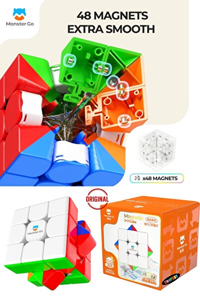 TOYFEST Gan Cube Monster MG Manyetik 3x3 Zeka Küpü Profesyonel Speed Cube Hız...