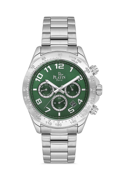 Platin Pierre Hds-Pl-1226Ga-A10 Steel Cord Functions Active Men's Wristwatch