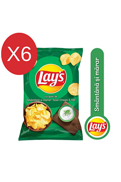 Lay's 6X - Lay's Sour Cream and Dill Chips, 125 g
