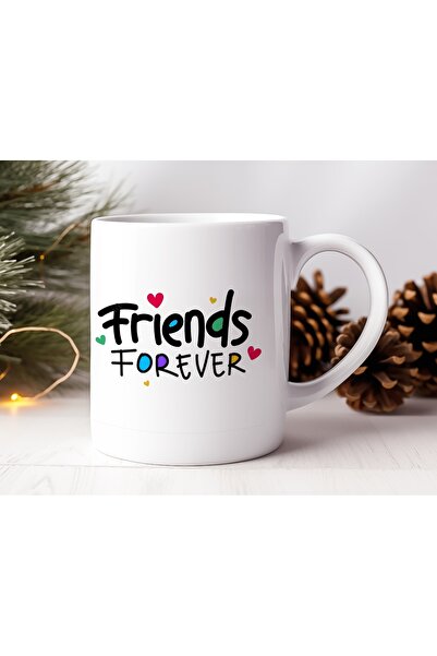Beramussa Friends Forever Colorful Text Design Mug – Cheerful Gift with Frien...