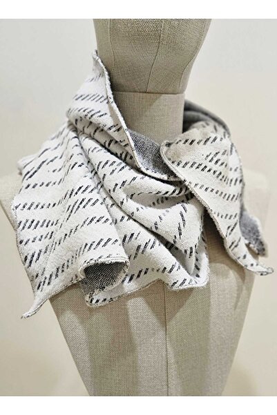 Leylace White Triangle Scarf for Women, Scarf, Angora Knitwear Fabric, Chain ...