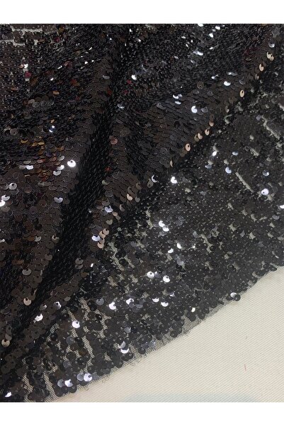 Yiğit Kumaş Black Sequin Sequin Fabric