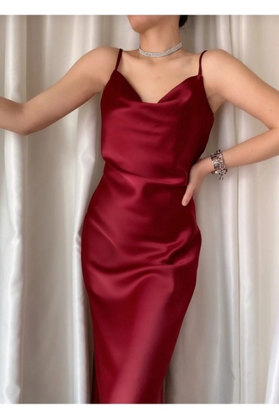 sorisso Women's Degaj Collar Satin Dress