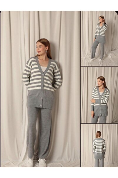 Abalı Yeni sezon kışlık triko 2li pantolonlu Kadın takım Durk park Marina model