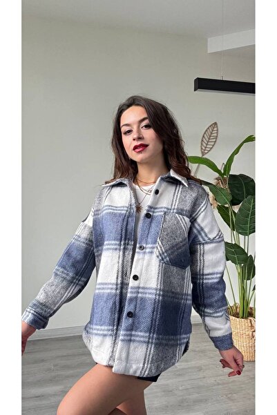 TR kadın ekose oduncu gömlek