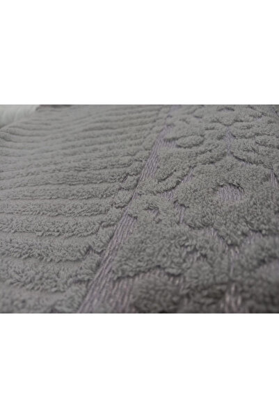 Alpateks Home منشفة حمام متوسطة الحجم 70×140 سم، رمادية اللون، 100% قطن