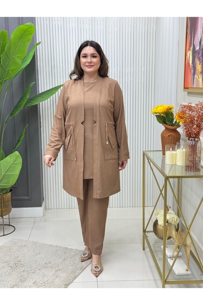 GK Oslo Knitted Fabric Three-Piece Set with Waist Tie