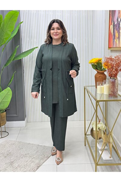 GK Oslo Knitted Fabric Three-Piece Set with Waist Tie