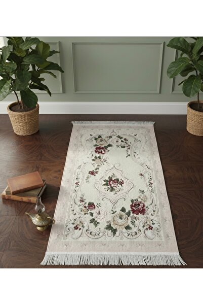 KATRE İSLAMİ Lüks Saten Dokuma İpek Görünümlü, Astarlı Seccade (70x110)