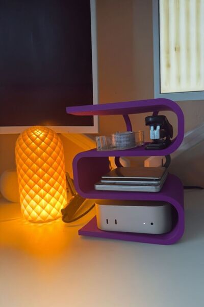 MEK Mac Mini Uyumlu Modern Masaüstü Düzenleyici Mor