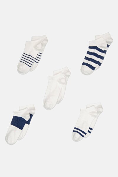 RBX Women 5 Pairs Stripe Ankle Socks, Multicolor