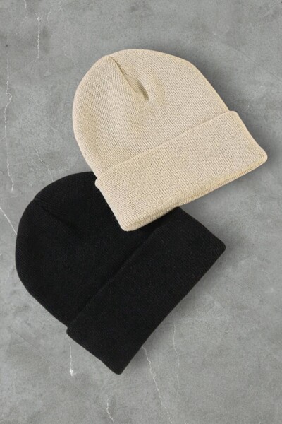Moibody 2-Pack Premium Basic Beanie - No Brand Label