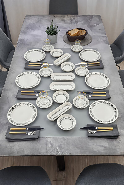 ers erbaşlar Good Food, Good Mood 20 Parça 6 Kişilik Kahvaltı Takımı, Seti