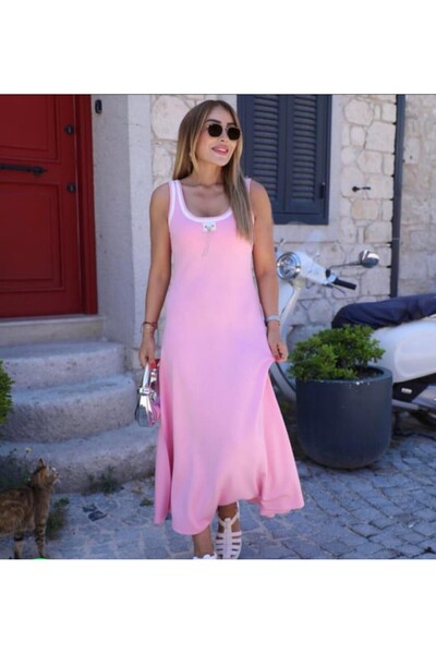 sorisso Strawberry Fabric Zero Sleeve Dress