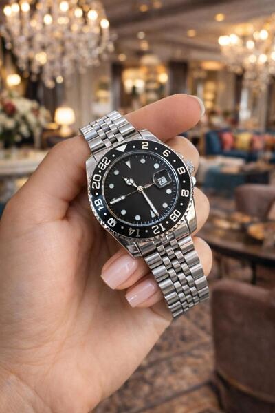 LOOQ Takvimli Retro Çelik Kordon Erkek Kol Saati