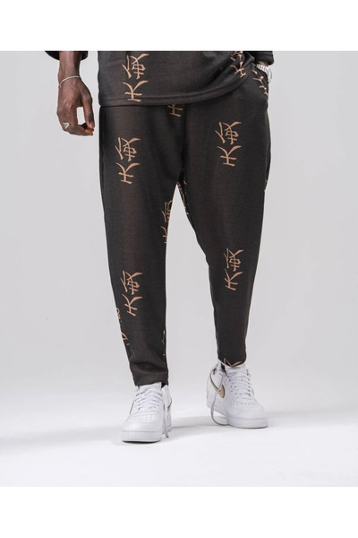 FıttingRoom Patterned Baggy Trousers with Elastic Waist