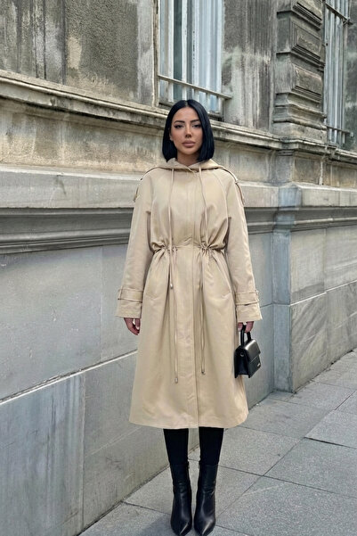 ALFUDO Moda Collection Snap Fastener Trench Coat