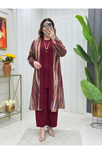 Modam Bella Large Size Leaf Pendant Triple Set