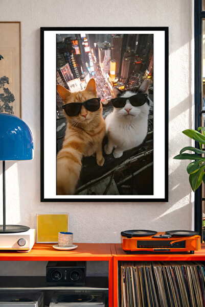 Koi Art Design Μοντέρνος πίνακας ζωγραφικής με μαύρο πλαίσιο, μονοκόμματος, μ...