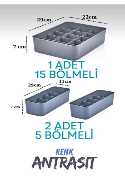 RES 3-dijelni set organizatora za nakit i satove sa 20 odjeljaka | Elegantan ...