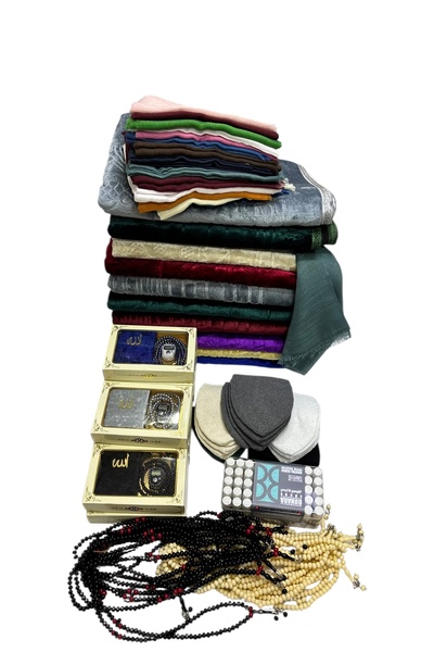 Muensu 10lu Hac Umre Malzemesi Seti, Lüks Hacı Malzemesi Seti, Seccade, Takke...