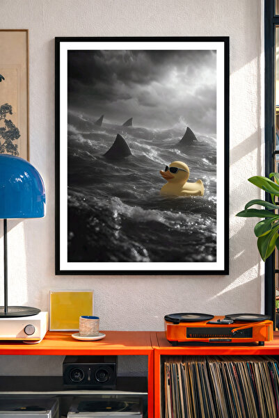 Koi Art Design Μοντέρνος πίνακας ζωγραφικής με μαύρο πλαίσιο, μονοκόμματος, μ...