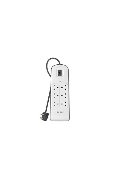Generic Belkin power strip with 6 power outlets and 2 USB ports, 2-meter cabl...
