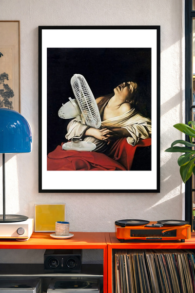 Koi Art Design Μοντέρνος πίνακας ζωγραφικής με μαύρο πλαίσιο, μονοκόμματος, μ...