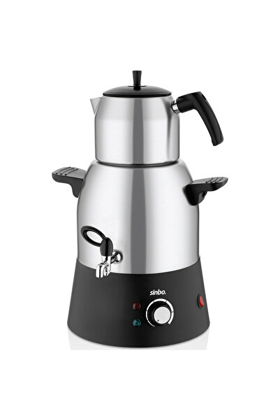 shopwave ELEKTRİKLİ SEMAVER MUSLUKLUÇAY MAKİNESİ ÇAYCI ÇELİK SU KAZANI=3LT - ...