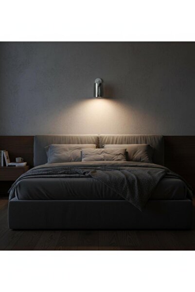 BİAVİZE شمعدان حائط حديث من الكروم الرمادي مع زجاج مدخن