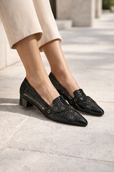 Firibu Women's Pointed Toe Open Back Heeled Evening Dress Shoes – Stoned - Si...