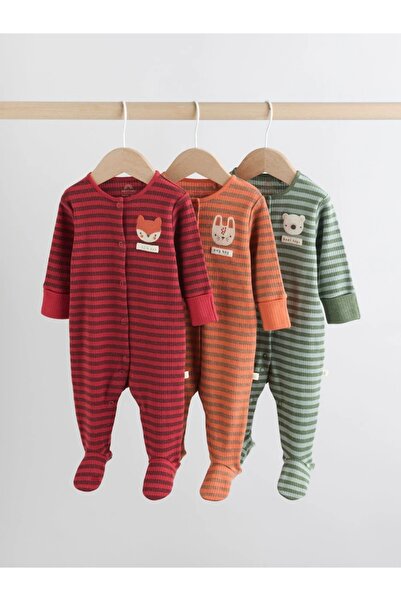 Next Baby 100% Cotton Orange Striped Baby Sleeping Bag 3-Pack