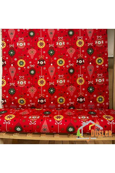 DÜŞLER EV TEKSTİLİ Gift Bow Patterned Water and Stain Repellent Panama Linen ...