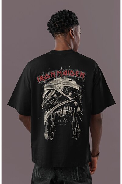 SEVBANO Special Design Iron Maiden Back Printed Unisex Oversized Rock Metal M...