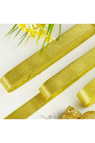 BenimMarifetlerim شريط ذهبي لامع 3 سم 10 متر