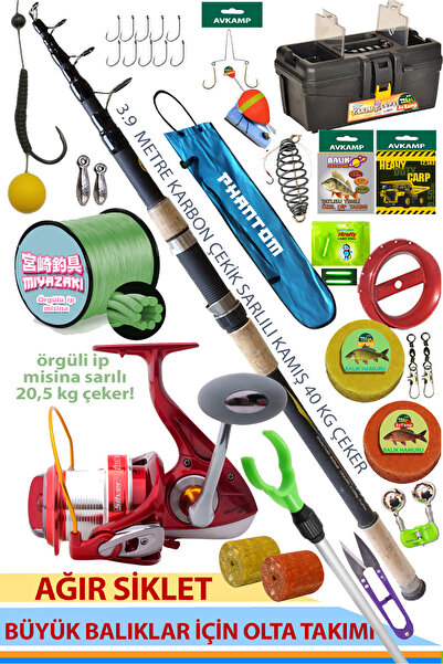 avkamp Büyük Göl Balıkları İçin Ağır Sıklet Olta Seti – Dev Sazan, Yayın & Tu...