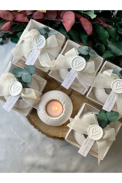 cev den store Beton Tealight Mumluk Söz Nişan Düğün Nikah Hediyeliği 20 Adet