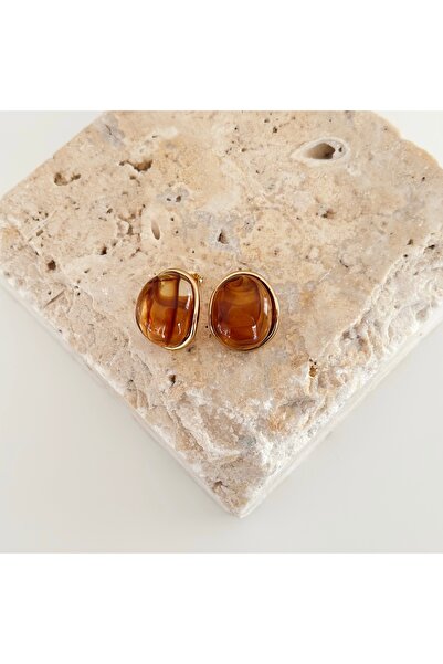 Vesce Atelier Amber Textured Oval Earrings