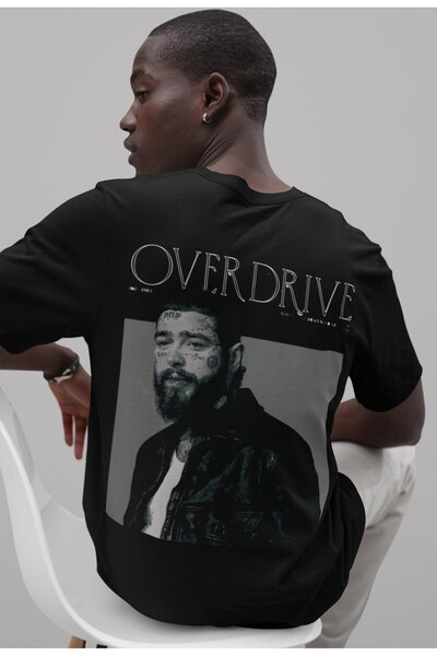 SEVBANO Μπλουζάκι Overdrive Post Malone με στάμπα στην πλάτη, Unisex Oversize...