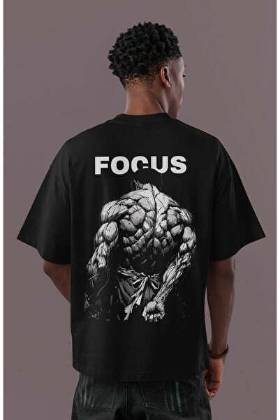 SEVBANO Design Focus Bodybuilding Fitness Back Printed Unisex Oversized Athle...