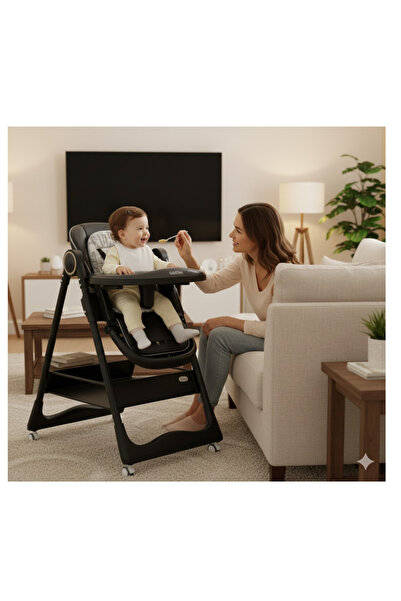 LAOBAN كرسي طعام للأطفال قابل لتعديل الارتفاع، سهل التنظيف مع صينية قابلة للإ...