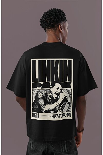SEVBANO Linkin Park Rock Metal Back Printed Unisex Oversized Music Band T-Shirt